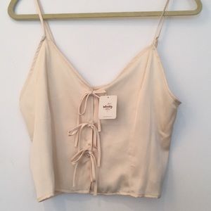 Free People Shine Tie Front Cami NWT Size M